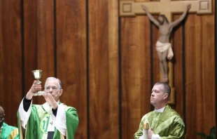 Archbishop Alexander Sample during Mass at St. John the Baptist Church in Milwaukie, Oregon, in 2019. Ed Langlois